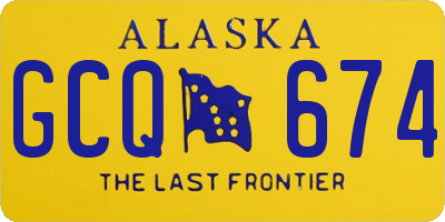 AK license plate GCQ674