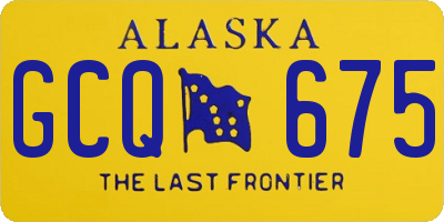 AK license plate GCQ675