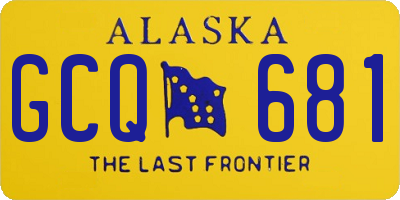 AK license plate GCQ681