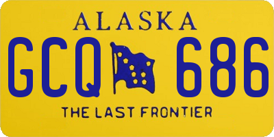 AK license plate GCQ686