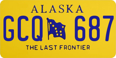 AK license plate GCQ687