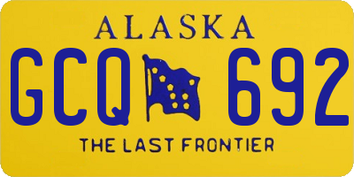 AK license plate GCQ692
