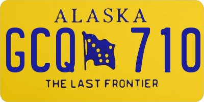 AK license plate GCQ710