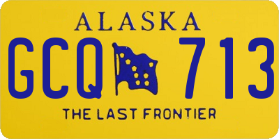 AK license plate GCQ713