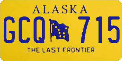 AK license plate GCQ715