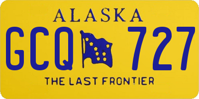 AK license plate GCQ727