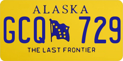 AK license plate GCQ729
