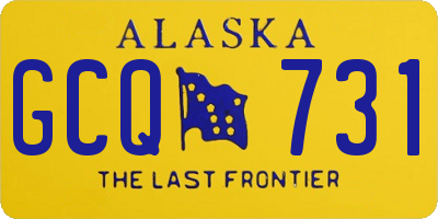 AK license plate GCQ731