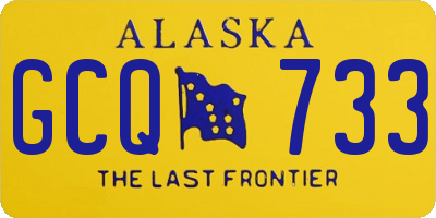 AK license plate GCQ733