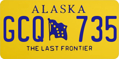AK license plate GCQ735