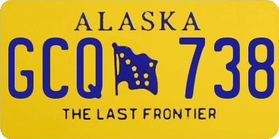 AK license plate GCQ738
