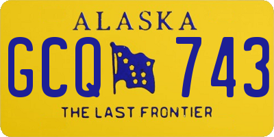 AK license plate GCQ743