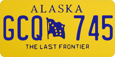 AK license plate GCQ745