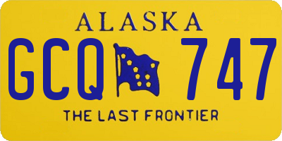 AK license plate GCQ747