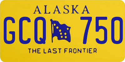 AK license plate GCQ750