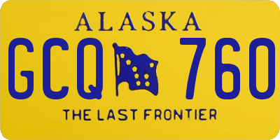 AK license plate GCQ760