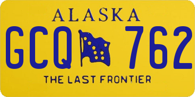 AK license plate GCQ762