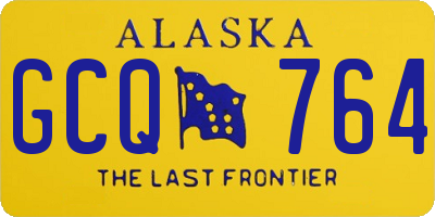 AK license plate GCQ764