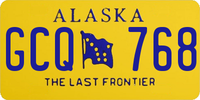 AK license plate GCQ768