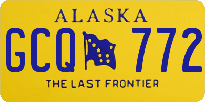 AK license plate GCQ772