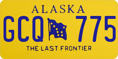 AK license plate GCQ775