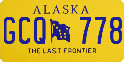 AK license plate GCQ778