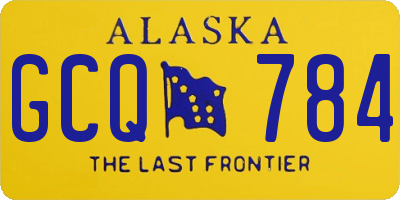 AK license plate GCQ784