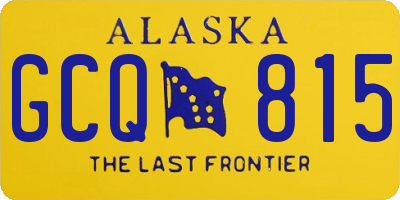 AK license plate GCQ815