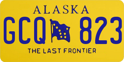 AK license plate GCQ823