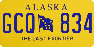 AK license plate GCQ834
