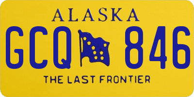 AK license plate GCQ846