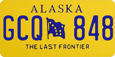 AK license plate GCQ848