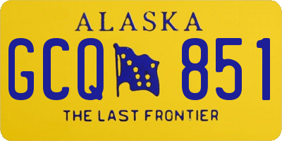 AK license plate GCQ851