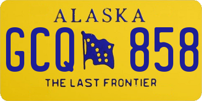 AK license plate GCQ858