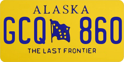 AK license plate GCQ860