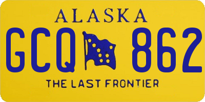 AK license plate GCQ862