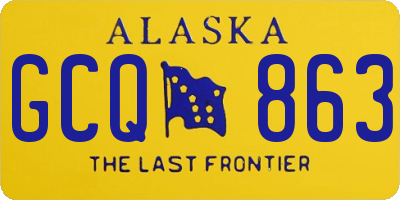 AK license plate GCQ863