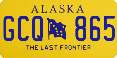 AK license plate GCQ865
