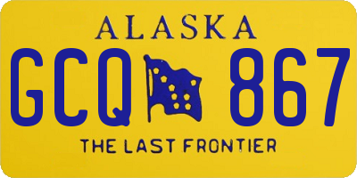 AK license plate GCQ867