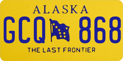 AK license plate GCQ868