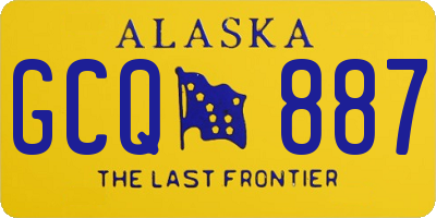 AK license plate GCQ887