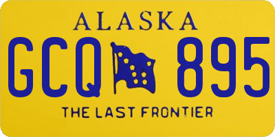 AK license plate GCQ895
