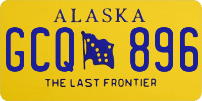 AK license plate GCQ896