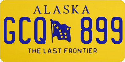AK license plate GCQ899