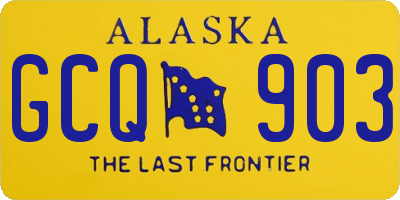 AK license plate GCQ903