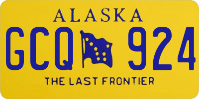 AK license plate GCQ924