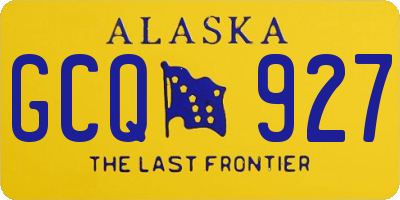 AK license plate GCQ927