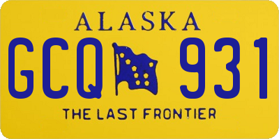 AK license plate GCQ931