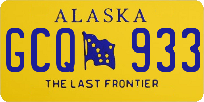 AK license plate GCQ933