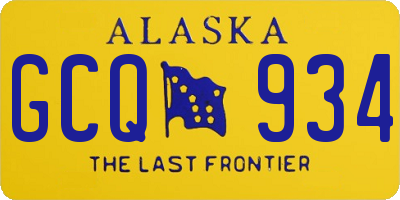 AK license plate GCQ934